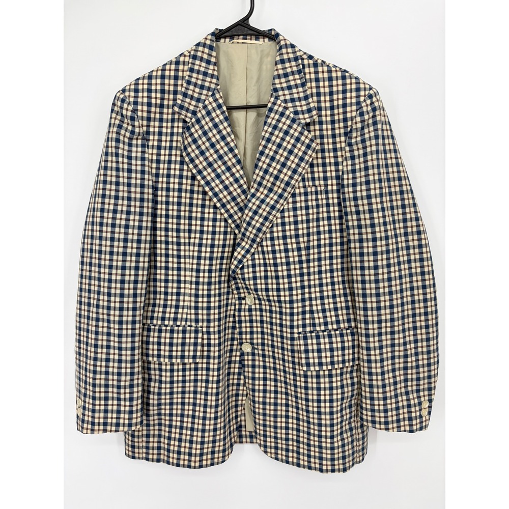 Palm Beach Imperial New Vintage Mens Tattersall Plaid Blazer Sport Coat